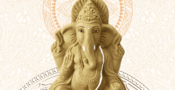 1 Feet Clay Ganpati Idol