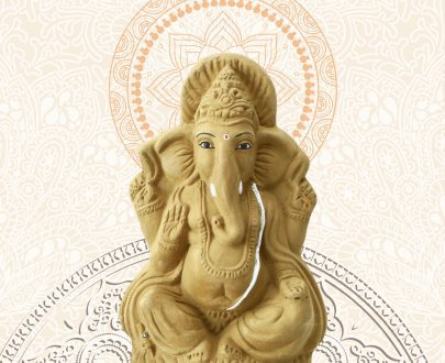 1 Feet Clay Ganpati Idol