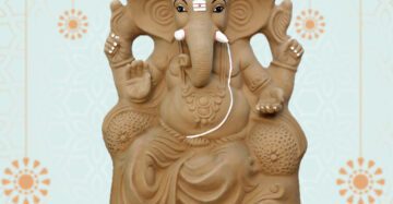 3.8 Feet Clay Ganpati Idol