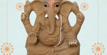 3 Feet Clay Ganpati Idol
