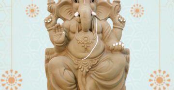 4.8 Feet Clay Ganpati Idol