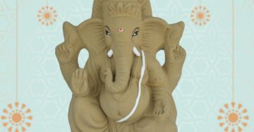 1 Feet Clay Ganpati Idol