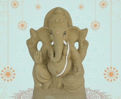1 Feet Clay Ganpati Idol