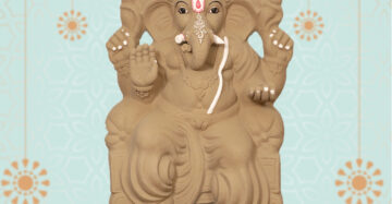 5.9 Feet Clay Ganpati Idol